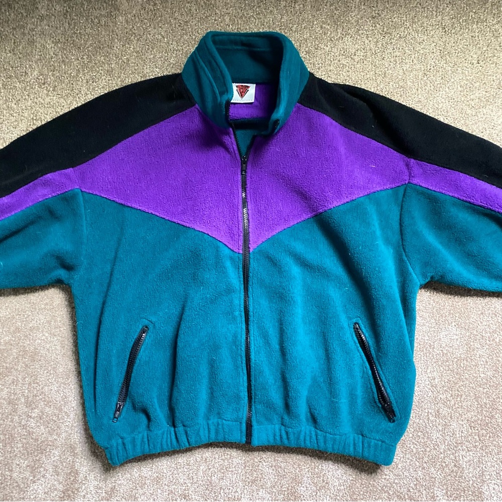 Spyder Teal and Purple Fleece Jacket